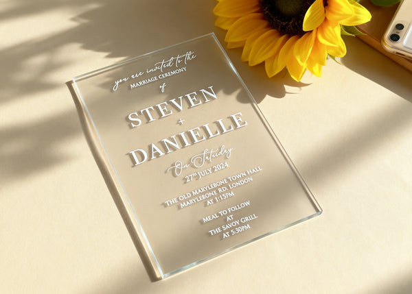 10pcs Acrylic Wedding Invitations,Custom Acrylic Invitation,Customized Acrylic Invites,Birthday Invite Card - Kdecoration