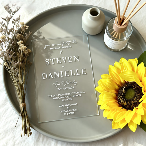 10pcs Acrylic Wedding Invitations,Custom Acrylic Invitation,Customized Acrylic Invites,Birthday Invite Card - Kdecoration