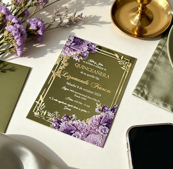 10pcs Custom Acrylic Invitation,Acrylic Birthday Invitation,Acrylic Bridal Shower Invitation - Kdecoration