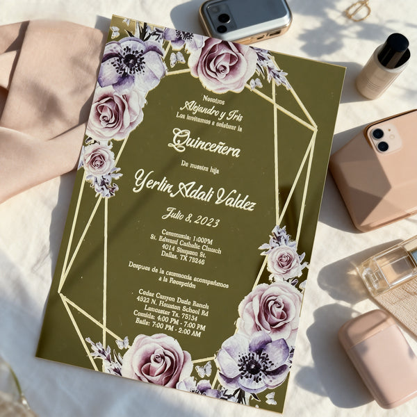 Free Design Acrylic wedding invitations cards,free shipping 10pcs Acrylic Invitations