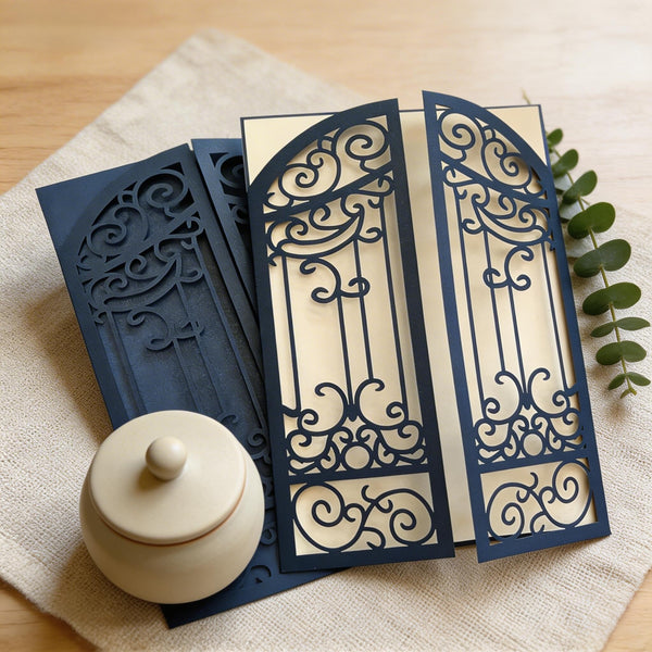 10pcs Gate Laser Cut wedding Invite cards,Laser Cut invitations cards,laser cut wedding invitation covers,birthday invitations cards, invite cards