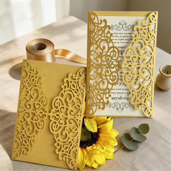 10pcs laser cut wedding anniversary invitations,laser cut wedding invite cards