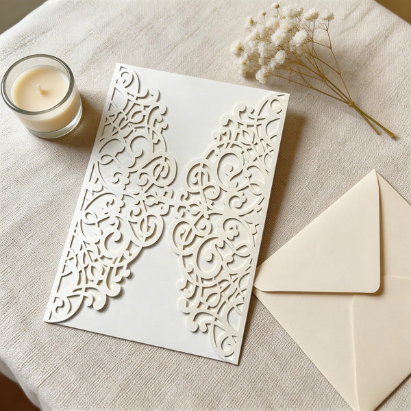 10pcs laser cut wedding anniversary invitations,laser cut wedding invite cards