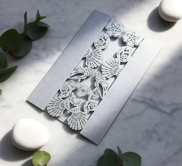 10pcs Pearl Silver Wedding Invitations,Lase Cut Wedding Invite,laser cut invitations Cards