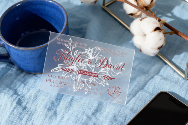 custom 10pcs Acrylic Thank you card,Acrylic Invitation,Acrylic RSVP card,Acrylic Brand Cards