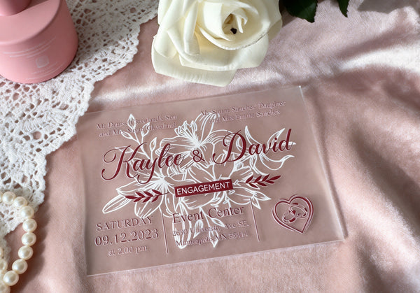 custom 10pcs Acrylic Thank you card,Acrylic Invitation,Acrylic RSVP card,Acrylic Brand Cards