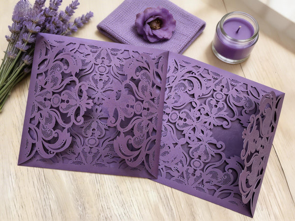 10pcs Pearl Paper 4plaps laser cut invitations cards,laser cut invite cards,birthday invitation cards,Wedding invitation cards