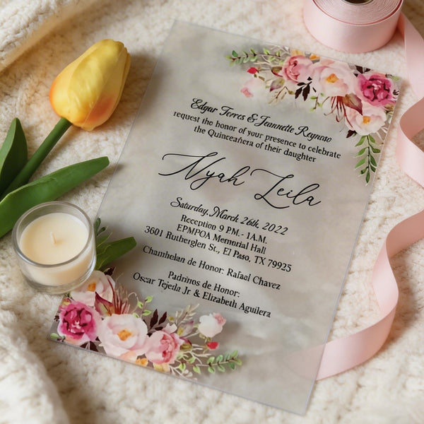 10pcs Custom Transparent Acrylic Wedding Invitations,Acrylic Invitation,Personalized Clear Menu Cards,Elegant Party Invites,Modern Minimalist Gift for Guests