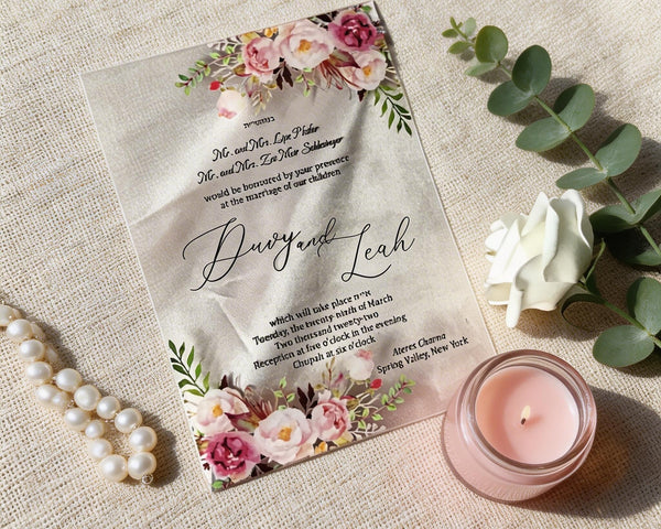 10pcs Custom Transparent Acrylic Wedding Invitations,Acrylic Invitation,Personalized Clear Menu Cards,Elegant Party Invites,Modern Minimalist Gift for Guests