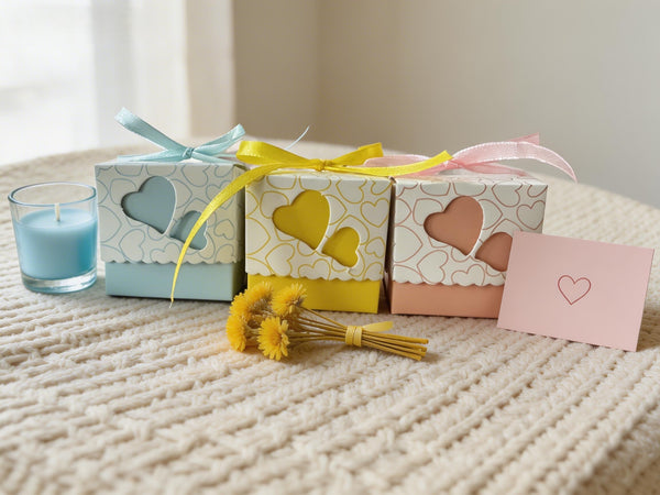 50pcs small gift packaging Boxes,Wedding Favor Boxes,Gift Box with ribbon,wedding favors