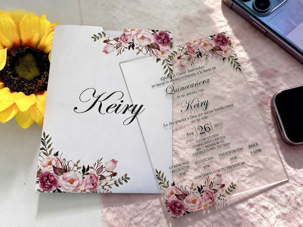 10pcs Acrylic Wedding Invitations,Custom Acrylic Invitation,Customized Acrylic Invites,Birthday Invite Card - Kdecoration
