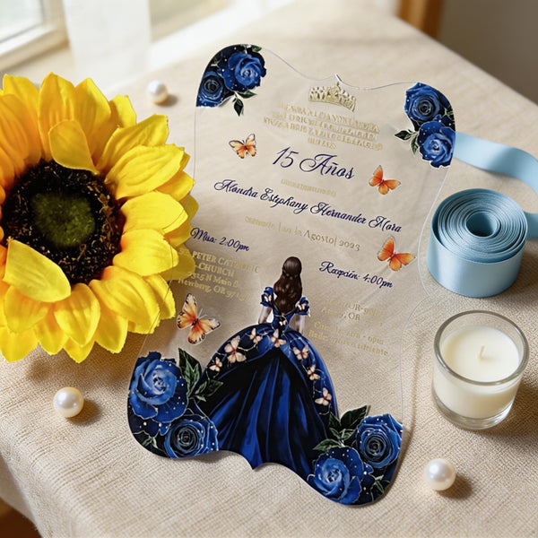 Acryl-Babyparty-Einladungen, Acryl-Einladungen, Acryl-Menükarten, freies Design 10 Stück