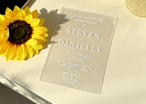 10pcs Acrylic Wedding Invitations,Custom Acrylic Invitation,Customized Acrylic Invites,Birthday Invite Card - Kdecoration