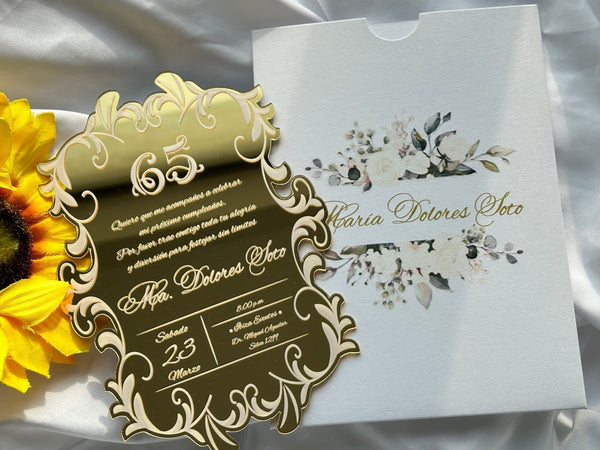 10pcs acrylic invitation Transparent acrylic wedding invitation card with personalized printed