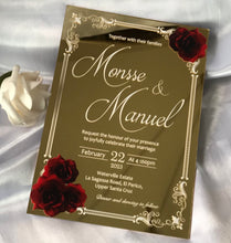 Invitations de mariage découpées au Laser en acrylique, 10 pièces, conception gratuite, Invitations en acrylique transparentes, invitations en acrylique