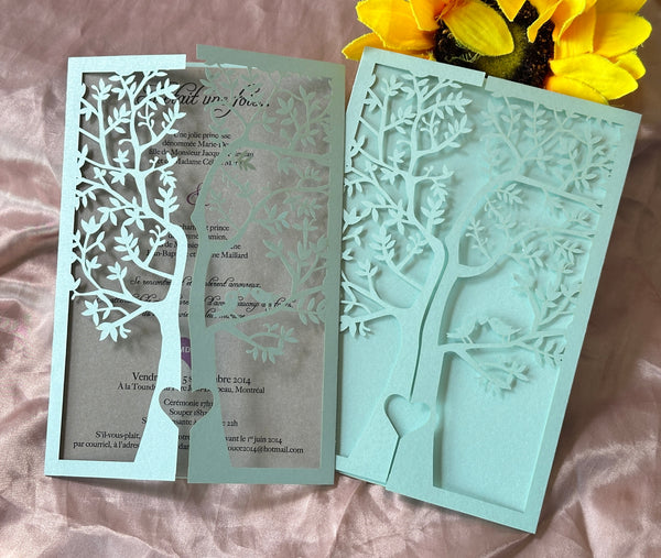 10pcs Tree Bridal Shower Invitations,best online laser cut wedding invitation - Kdecoration