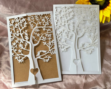 10pcs Tree Bridal Shower Invitations,best online laser cut wedding invitation