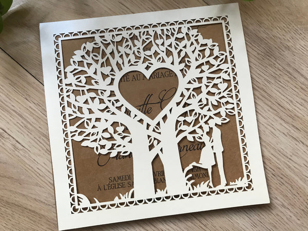 50pcs Pearl Cream Laser Cut Wedding Cards with hemp rope,Wedding Invite Covers,Laser Cut Invitations Cards