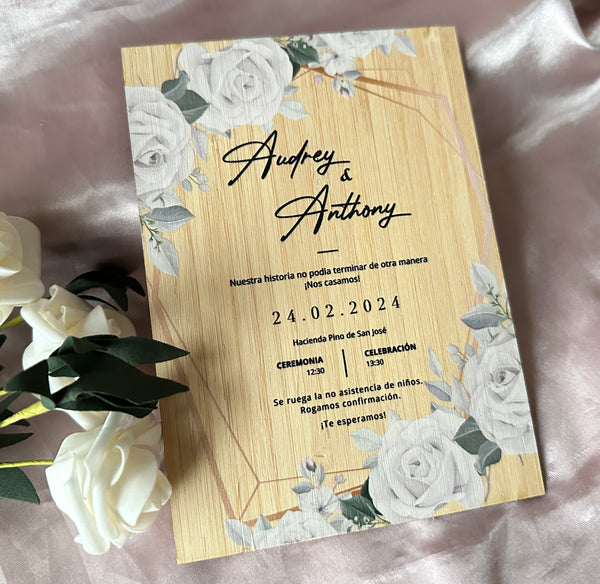 10pcs Custom Wooden Wedding Invitation Cards, Birthday Greeting Invitation Cards,Special Gift for Party Favor Decoration - Kdecoration