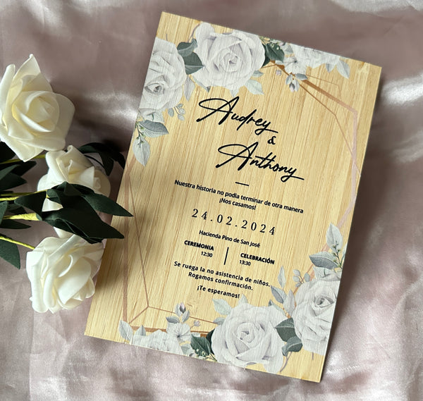 10pcs Custom Wooden Wedding Invitation Cards, Birthday Greeting Invitation Cards,Special Gift for Party Favor Decoration - Kdecoration