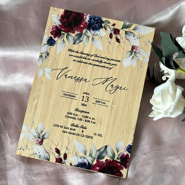 10pcs Custom Wooden Wedding Invitation Cards, Birthday Greeting Invitation Cards,Special Gift for Party Favor Decoration - Kdecoration