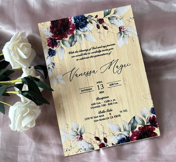 10pcs Custom Wooden Wedding Invitation Cards, Birthday Greeting Invitation Cards,Special Gift for Party Favor Decoration - Kdecoration