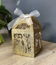 100pcs Glitter Gold Love Laser Cut Wedding Favor Boxes,Candy boxes,Chocolate Gift Boxes - Kdecoration