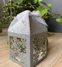 100pcs Glitter Silver Snowflake laser cut wedding favor boxes,small gift packaging boxes - Kdecoration