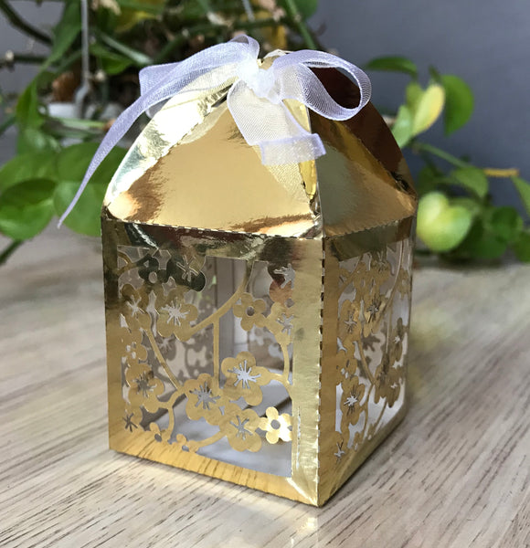 100pcs metallic chocolate laser cut gift boxes,laser cut wedding favor boxes,candy packaging boxes - Kdecoration