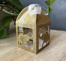 100pcs Elephant Glitter Paper Elephant Small Gift Boxes,Laser Cut Wedding Favor Boxes - Kdecoration