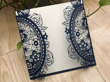 50pcs custom pearl paper Laser Cut Invitations cards,Wedding Cards,Engagement Invitations - Kdecoration