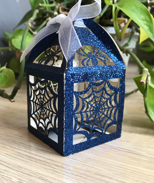 100pcs Glitter small chocolate gift boxes,souvenirs box,Laser Cut wedding favor boxes - Kdecoration