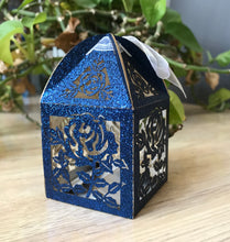 100pcs Glitter Rose laser cut Wedding Gift Boxes • small wedding gift packaging boxes - Kdecoration