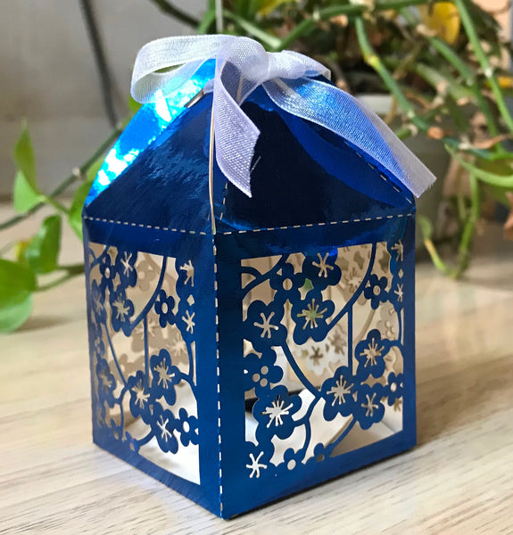 100pcs metallic chocolate laser cut gift boxes,laser cut wedding favor boxes,candy packaging boxes - Kdecoration