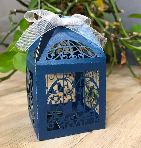 100pcs Pearl Paper laser cut favor boxes,customized wedding favor boxes,Laser Cut Gift boxes - Kdecoration
