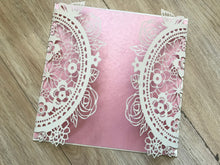 50pcs custom laser cut Wedding Cards,baby shower Invitations,baptism invitations - Kdecoration