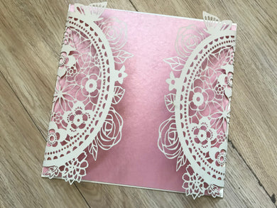 50pcs custom laser cut Wedding Cards,baby shower Invitations,baptism invitations - Kdecoration