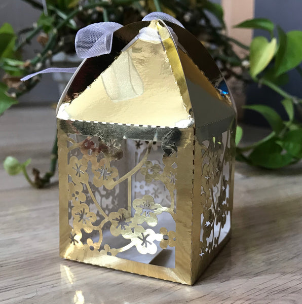 100pcs metallic chocolate laser cut gift boxes,laser cut wedding favor boxes,candy packaging boxes - Kdecoration