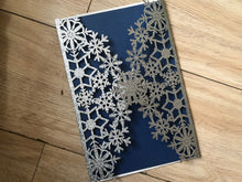 50pcs Glitter Silver Snowflake laser cut Wedding Invitations cards,Laser Cut Invitations Card,Laser Cut Wedding Cards,engagement invitation cards,bridal shower invitation cards - Kdecoration