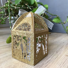 100pcs Glitter Gold Love Laser Cut Wedding Favor Boxes,Candy boxes,Chocolate Gift Boxes - Kdecoration