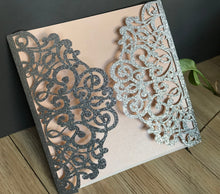 50pcs Glitter Gold Laser Cut Invitations,Laser Cut Wedding Cards,zazzle wedding invitations - Kdecoration