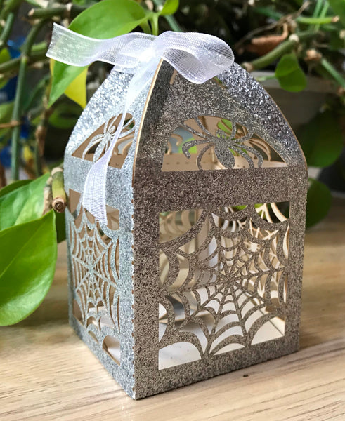 100pcs Glitter small chocolate gift boxes,souvenirs box,Laser Cut wedding favor boxes - Kdecoration