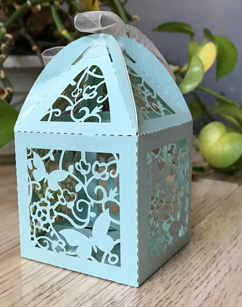 100pcs Pearl butterfly laser cut wedding favor box,favour box,Candy Gift Packaging Boxes - Kdecoration