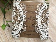 50pcs pearl custom Laser Cut Wedding Invitations,laser cut Wedding Cards,baby shower Invitations - Kdecoration