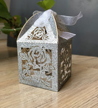 100pcs Glitter Rose laser cut Wedding Gift Boxes • small wedding gift packaging boxes - Kdecoration