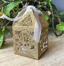 100pcs Glitter gold Rose laser cut Wedding Gift Boxes,small Chocolate gift boxes,wedding favors - Kdecoration