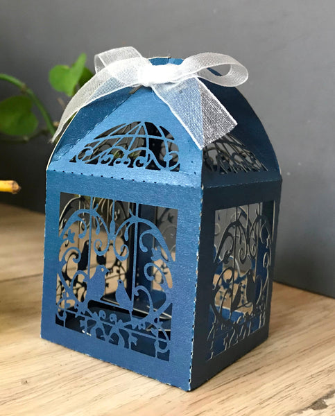 100pcs Pearl Paper laser cut favor boxes,customized wedding favor boxes,Laser Cut Gift boxes - Kdecoration