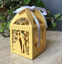 100pcs Pearl Gold Laser Cut Gift Boxes with Ribbon,Bride Groom Chocolate Boxes,Wedding Favor Boxes,Laser Cut Candy Boxes,Wedding Favor Decoration - Kdecoration