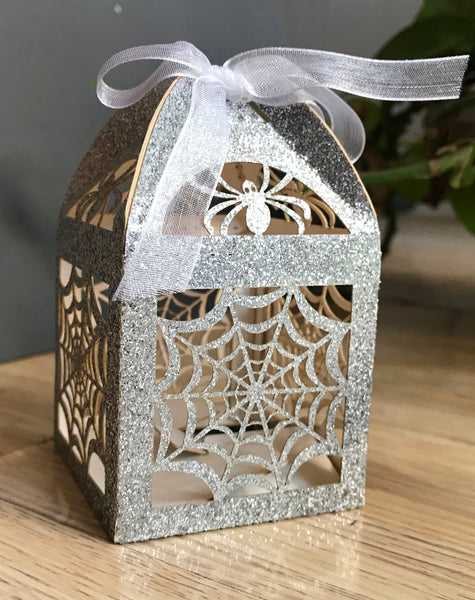 100pcs Glitter small chocolate gift boxes,souvenirs box,Laser Cut wedding favor boxes - Kdecoration