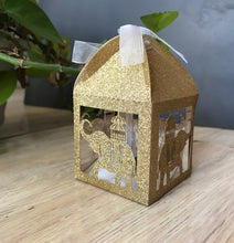 100pcs Glitter Gold Elephant laser cut Wedding Favor Boxes • Wedding Gift Boxes - Kdecoration